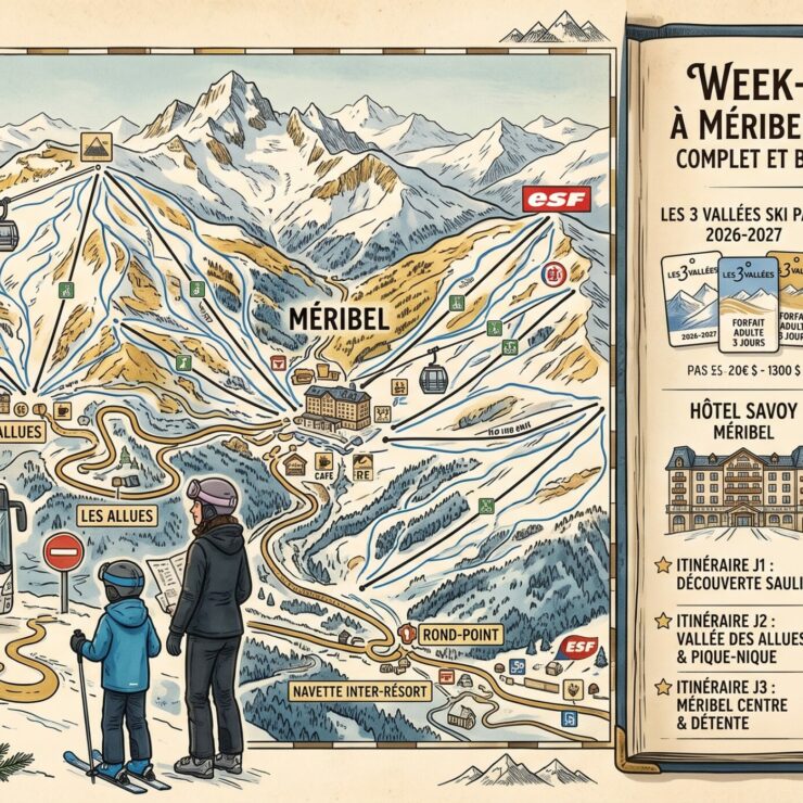 Week-end ski à Méribel : itinéraire complet et budget 2026-2027